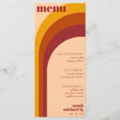 Retro-Bogenschießen-Hochzeitsempfang Menükarte (Vorderseite)