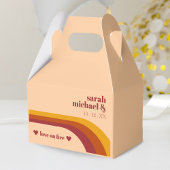 Retro-Bogenschießen-Liebe auf Feuerhochzeit Geschenkschachtel