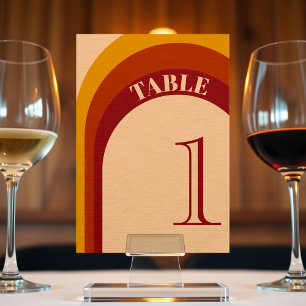 Retro-Bogenschießen-Tischnummer Tischnummer