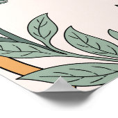 Retro Bohemisch Art Nouveau Floral Brautparty Poster (Ecke)