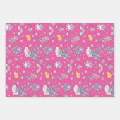 Retro Bohemische Blumengarten Blumenmuster Geschenkpapier Set (Vorderseite 3)