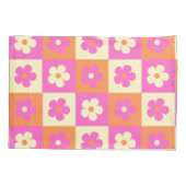 Retro Bohemisches Blumenmuster Kissenbezug (Rückseite)