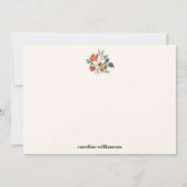 Retro Bohemisches florales Nouveau Brautparty Cust Dankeskarte (Vorderseite)