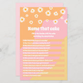 Retro Boho 70er Brautparty Name, dass Cake Game (Vorne/Hinten)