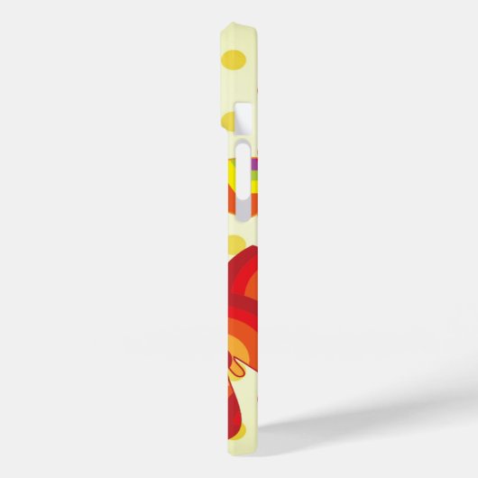 Retro boho 70er Streifen Polka Dot Schmetterlingor Case-Mate iPhone Hülle (Rückseite / Links)