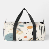 Retro Boho Abstrakt Moderne Sammlung Duffle Bag (Rückseite)