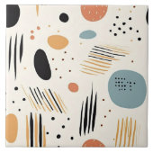 Retro Boho Abstrakt Moderne Sammlung Fliese (Vorderseite)