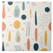 Retro Boho Abstrakte Kollektion Fliese (Vorderseite)