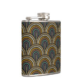 Retro Boho Arch Muster Vinyl Wrapped Flask Flachmann (Rechts)