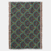 Retro Boho Arch Pattern Decke (Vorderseite Vertikal)