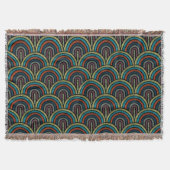 Retro Boho Arch Pattern Decke (Vorderseite)