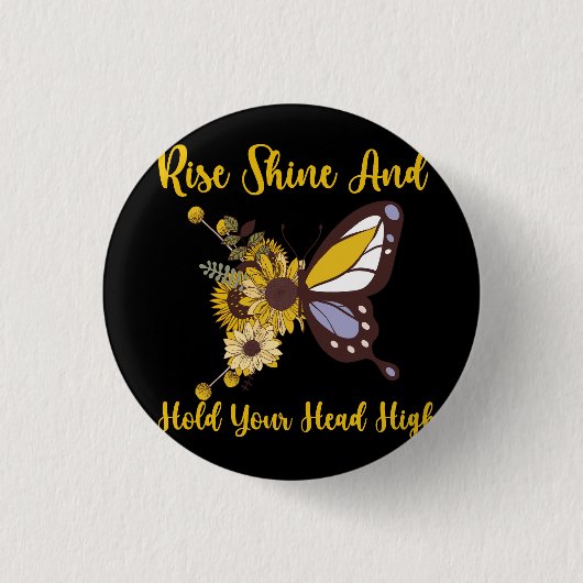 Retro-Boho-Babydesign Button (Vorderseite)