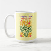 Retro Boho Blooming Flowers Inspiration Quote Kaffeetasse (Links)