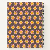 Retro Boho Blume Braun Personalisiertes Rezept Notizblock (Rückseite)