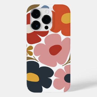 Retro Boho Blume farbenfroh Mittelalter Moderne Case-Mate iPhone 14 Pro Hülle