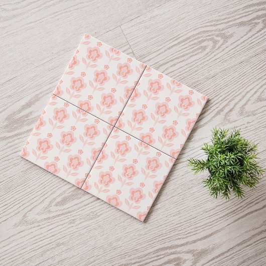 Retro-Boho-Blume Fliese