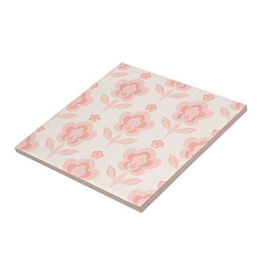 Retro-Boho-Blume Fliese (Seite)