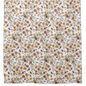 Retro Boho Blume Mittelmeer Muster Duschvorhang (Vorderseite)
