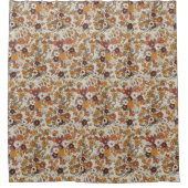 Retro Boho Blume Mittelmeer Muster Duschvorhang (Vorderseite)