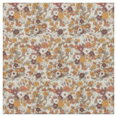 Retro Boho Blume Mittelmeer Muster Stoff (Nahaufnahme)