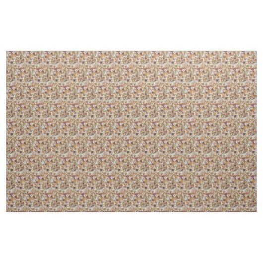 Retro Boho Blume Mittelmeer Muster Stoff (Fat Quarter (45,7 x 55,9 cm))