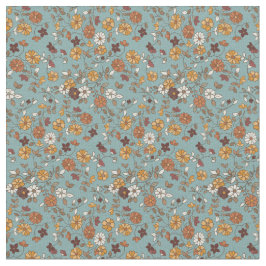 Retro Boho Blume Mittelmeer Muster Stoff