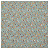 Retro Boho Blume Mittelmeer Muster Stoff (Muster)