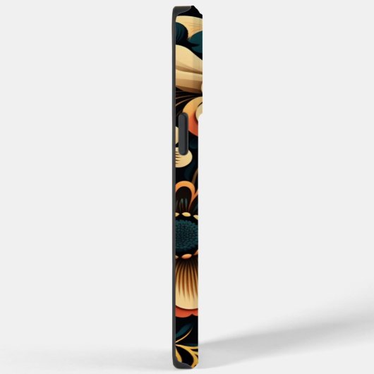 Retro-boho-Blume-Power Case-Mate iPhone Hülle (Rückseite / Rechts)