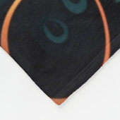 Retro-boho-Blume-Power Fleecedecke (Ecke)