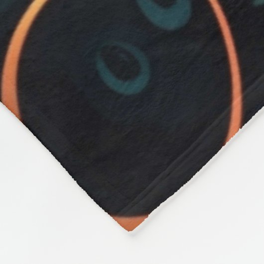 Retro-boho-Blume-Power Fleecedecke (Ecke)