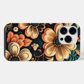 Retro-boho-Blume-Power iPhone Hülle (Rückseite (Horizontal))