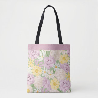 Retro Boho Blumen Garten Große Schreibtischunterla Tasche