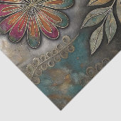 Retro-Boho-Blumendekoupage Seidenpapier (Ausschnitt)