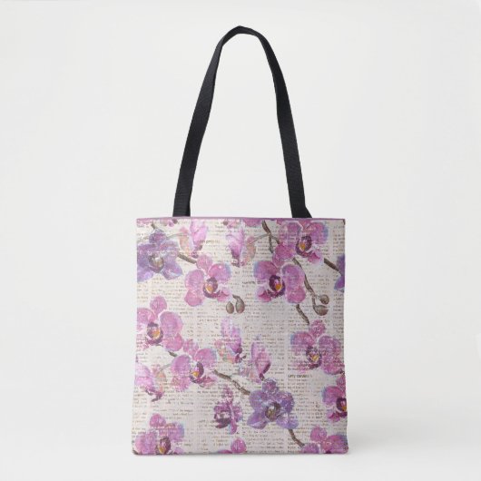 Retro-Boho-Blumengarten-Große-Schreibtischmatte-Tr Tasche (Vorderseite)