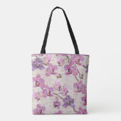 Retro-Boho-Blumengarten-Große-Schreibtischmatte-Tr Tasche (Rückseite)