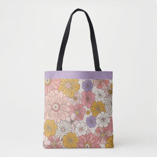 Retro-Boho-Blumengarten-Großes-Schreibtisch-Mat Tasche (Vorderseite)
