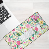 Retro-boho-Blumengarten Schreibtischunterlage