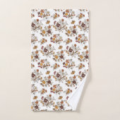Retro-Boho-Blumenmuster Badhandtuch Set (Handtuch)