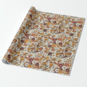 Retro-Boho-Blumenmuster  Geschenkpapier (Ungerollt)
