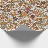 Retro-Boho-Blumenmuster  Geschenkpapier (Ecke)