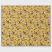 Retro-Boho-Blumenmuster Geschenkpapier (Flach)
