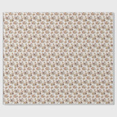 Retro-Boho-Blumenmuster Geschenkpapier (Flach)