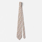 Retro Boho Blumenmuster Krawatte (Vorderseite)