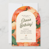 Retro-Boho-Blumenparty-Einladung Einladung (Vorderseite)