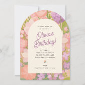 Retro-Boho-Blumenparty-Einladung Einladung (Vorderseite)