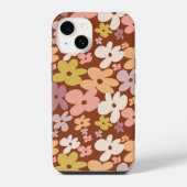 Retro-Boho-Blumenpower-Muster iPhone Hülle (Rückseite)