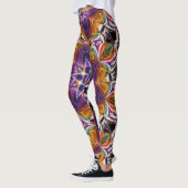 Retro Boho Bohemisch Hippie Trippy Rosette Mandala Leggings (Links)