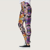 Retro Boho Bohemisch Hippie Trippy Rosette Mandala Leggings (Links)