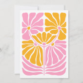 Retro Boho Bold Floral Bridal DuscheEinladung Einladung (Rückseite)