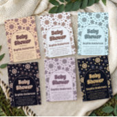 Retro Boho Brown Arch Daisy Floral Baby Shower Einladung